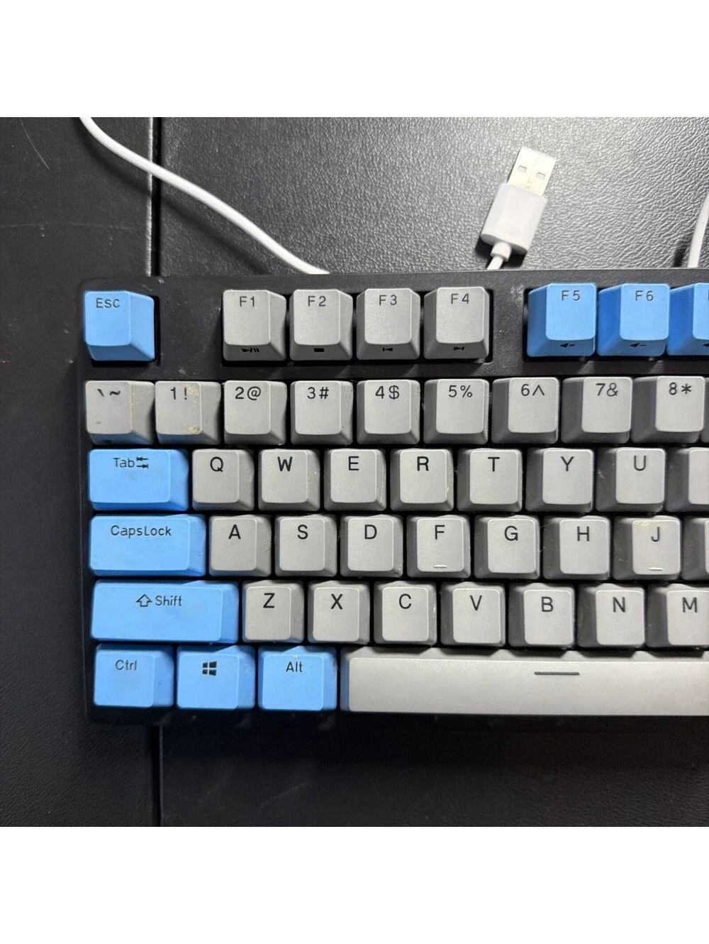 Durgod Taurus K320 TKL Mechanical Keyboard In Space Grey With Blue Cherry MX Red